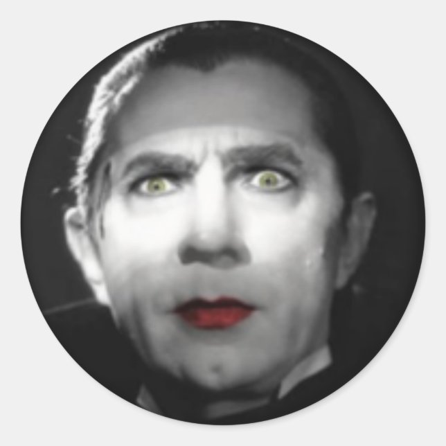 Adesivo Redondo Dracula Stickers (Frente)