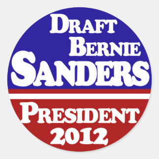 Adesivo Redondo Draft Bernie Sanders Stickers