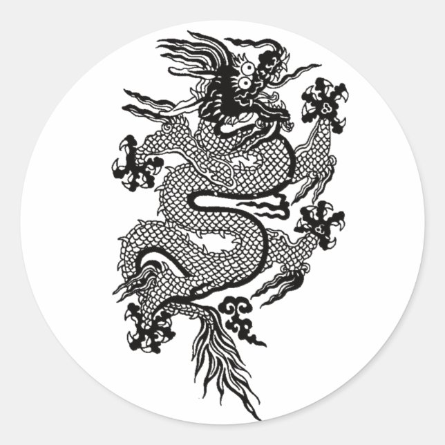 Adesivo Redondo dragão (Frente)