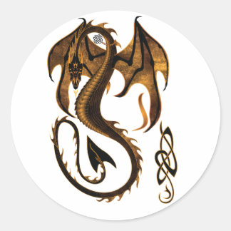 Adesivo Redondo dragão