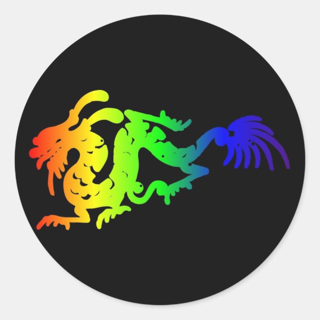 Adesivo Redondo Dragão (Frente)