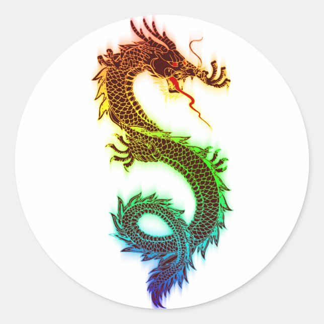 Adesivo Redondo Dragão (Frente)