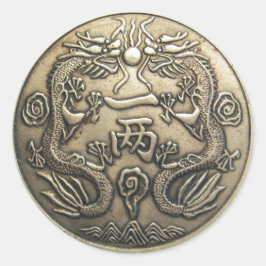 Adesivo Redondo Dragão antigo