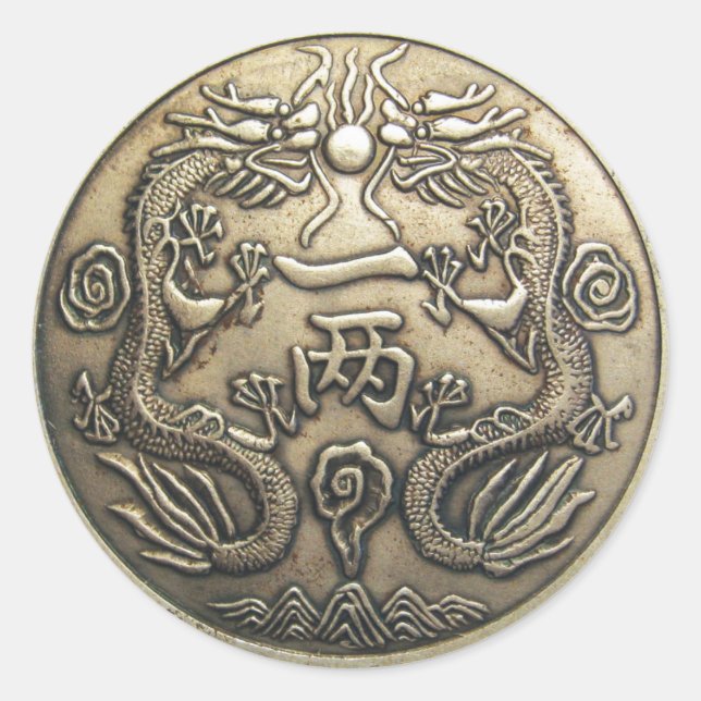 Adesivo Redondo Dragão antigo (Frente)