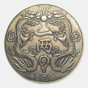 Adesivo Redondo Dragão antigo