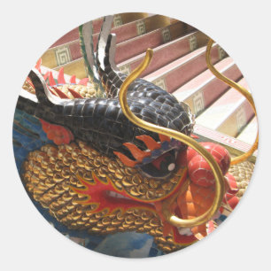 Adesivo Redondo Dragão Chinês