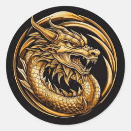 Adesivo Redondo Dragão Chinês