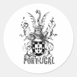 Adesivo Redondo Dragão e cavaleiro da crista