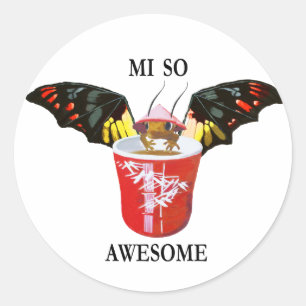 Adesivo Redondo Dragão e Taça Chinesa