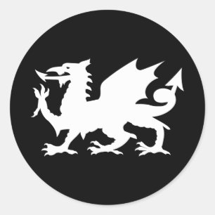 Adesivo Redondo Dragão Galês