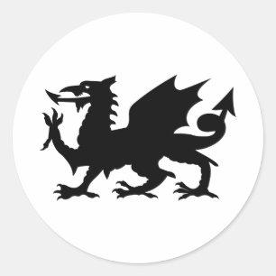 Adesivo Redondo Dragão Galês