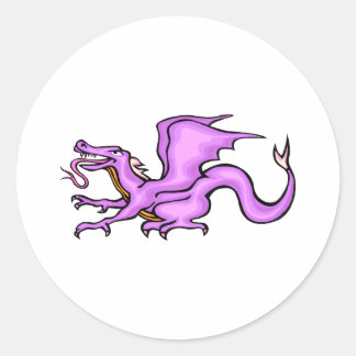 Adesivo Redondo Dragão Roxo