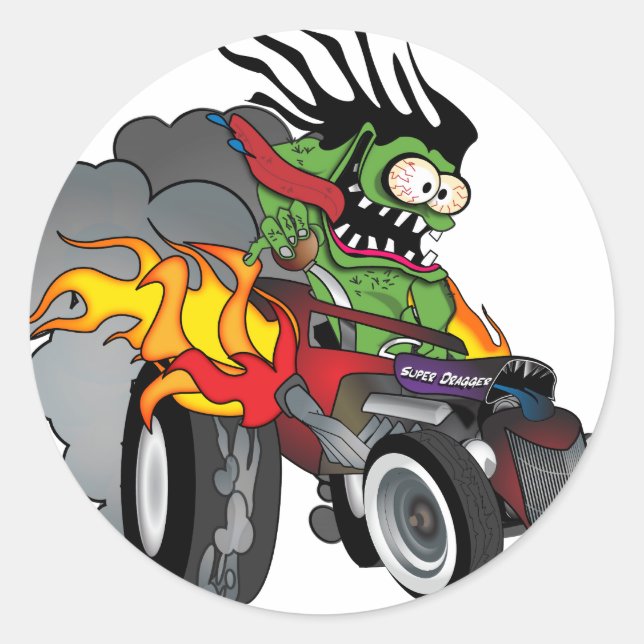 Adesivo Redondo Dragger Sticker (Frente)