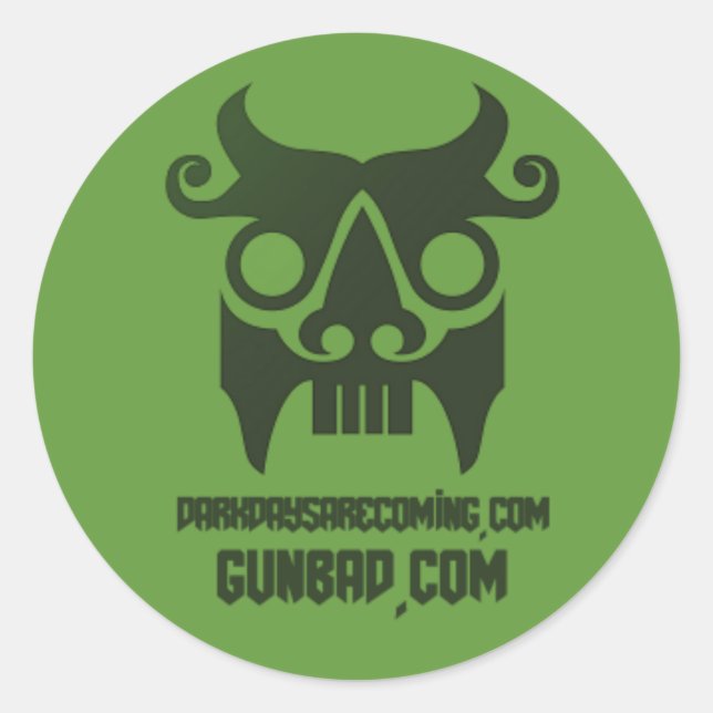 Adesivo Redondo Dragões Sticker (Frente)