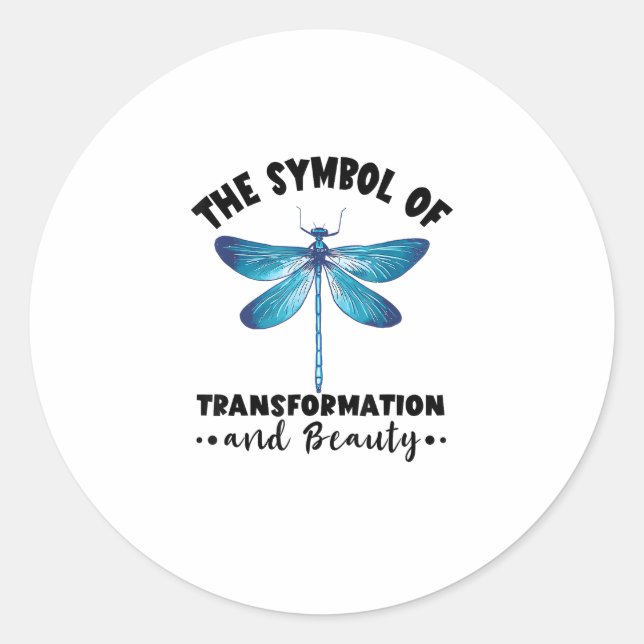 Adesivo Redondo Dragões Transformam A Natureza Da Beleza Insetos D (Frente)