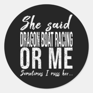 Adesivo Redondo Dragon Boat Racing funny gift idea