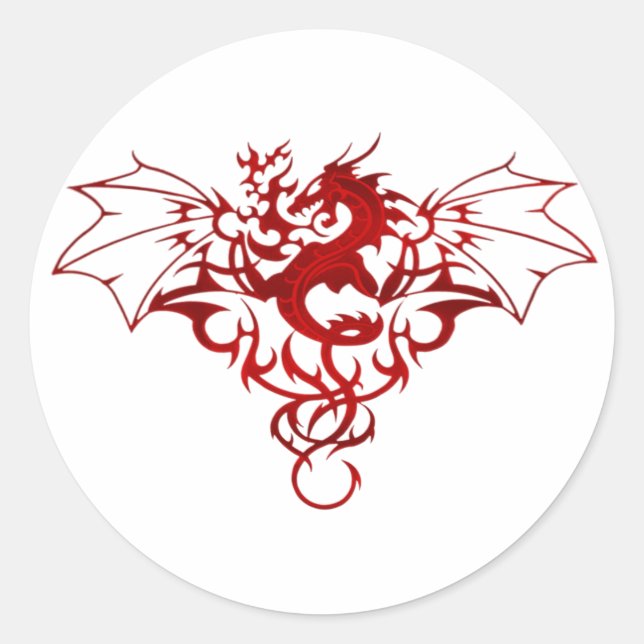 Adesivo Redondo Dragon Crest (Frente)