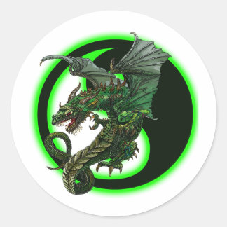 Adesivo Redondo Dragon design