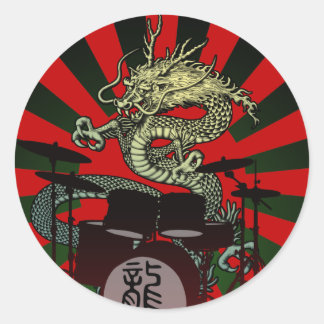Adesivo Redondo Dragon Drum 2