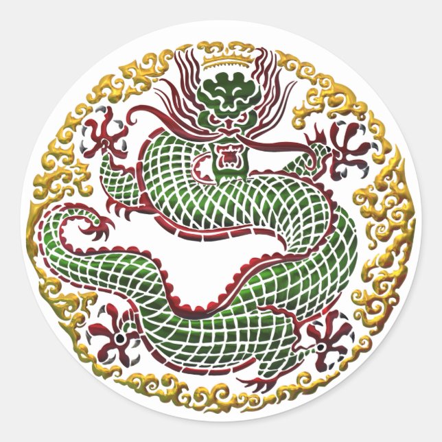 Adesivo Redondo Dragon Medallion (Frente)