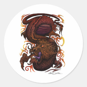 Adesivo Redondo Dragon (Signature Design)