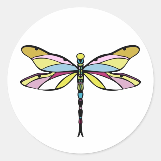 Adesivo Redondo Dragonfly (Frente)