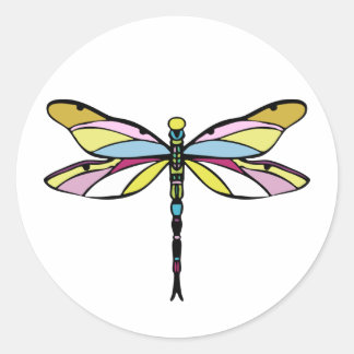 Adesivo Redondo Dragonfly