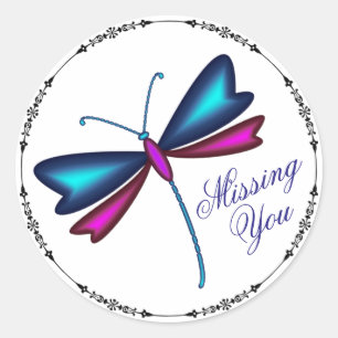 Adesivo Redondo Dragonfly