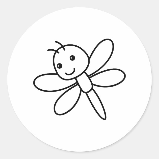 Adesivo Redondo Dragonfly (Frente)