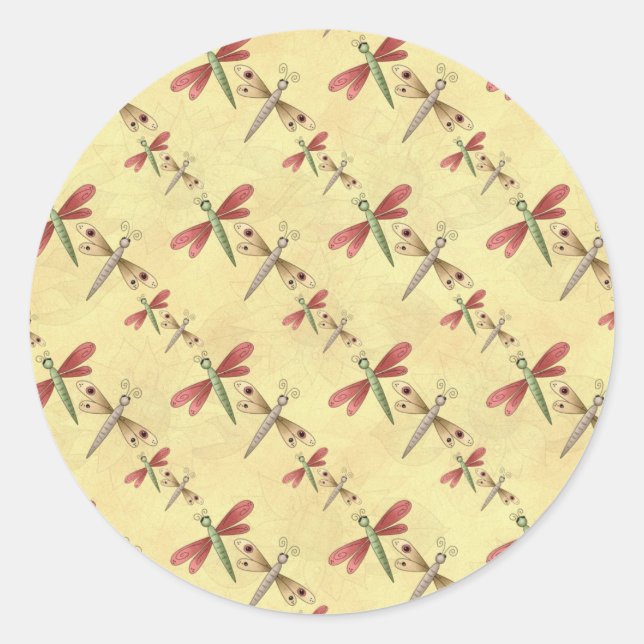 Adesivo Redondo Dragonfly Delight (Frente)