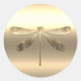 Adesivo Redondo Dragonfly Dourada bonito