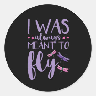 Adesivo Redondo Dragonfly Dragonflies Eu Sempre Quis Voar