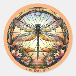 Adesivo Redondo Dragonfly Dreams