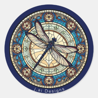 Adesivo Redondo Dragonfly Medallion
