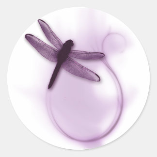 Adesivo Redondo Dragonfly Roxo