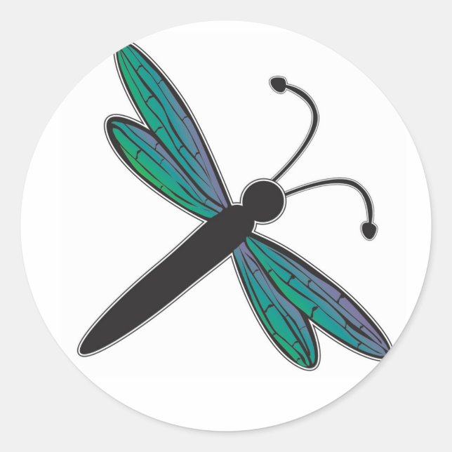 Adesivo Redondo Dragonfly Sticker (Frente)