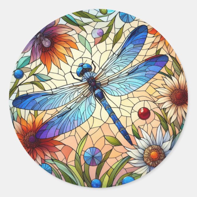 Adesivo Redondo Dragonfly Stickers (Frente)