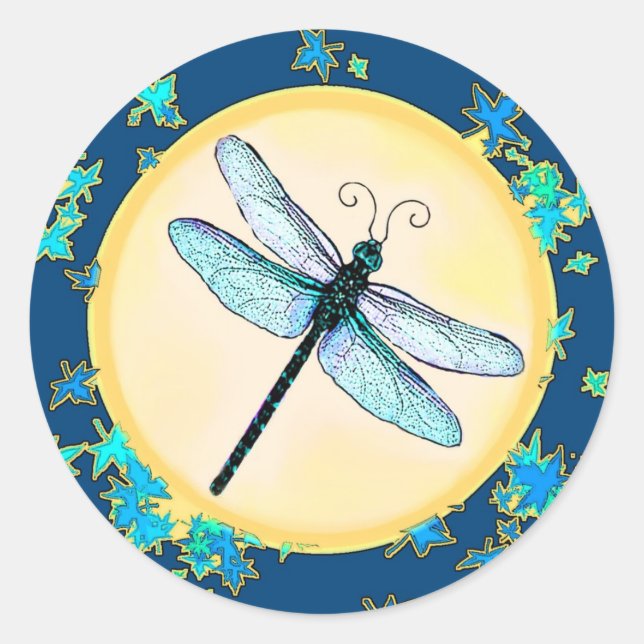 Adesivo Redondo Dragonfly Stickers (Frente)