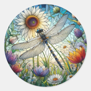 Adesivo Redondo Dragonfly Stickers