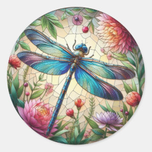 Adesivo Redondo Dragonfly Stickers