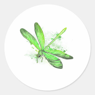 Adesivo Redondo Dragonfly Verde