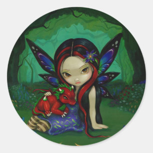 Adesivo Redondo "Dragoning Garden I" Sticker