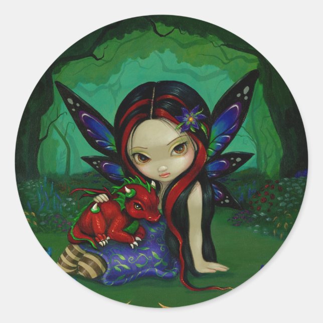 Adesivo Redondo "Dragoning Garden I" Sticker (Frente)
