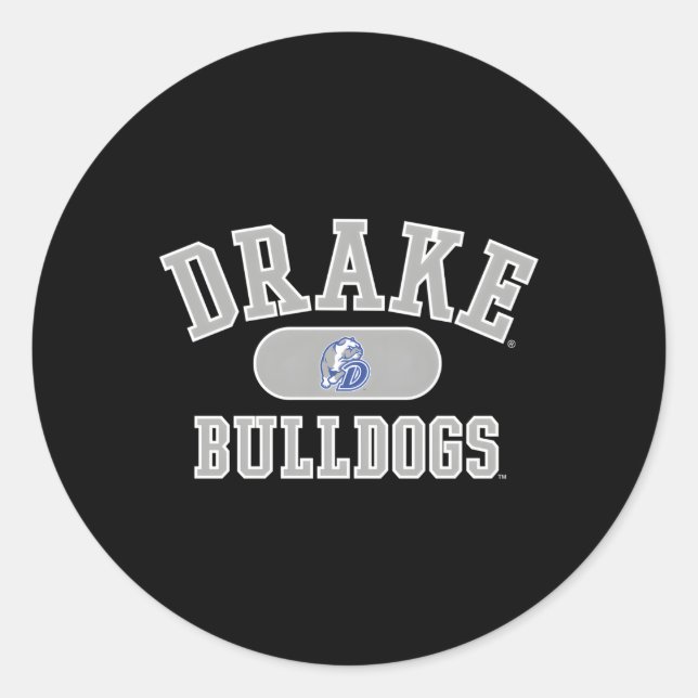 Adesivo Redondo Drake Bulldog Varsity Blue (Frente)