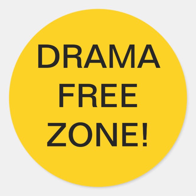 ADESIVO REDONDO DRAMA FREE ZONE (Frente)