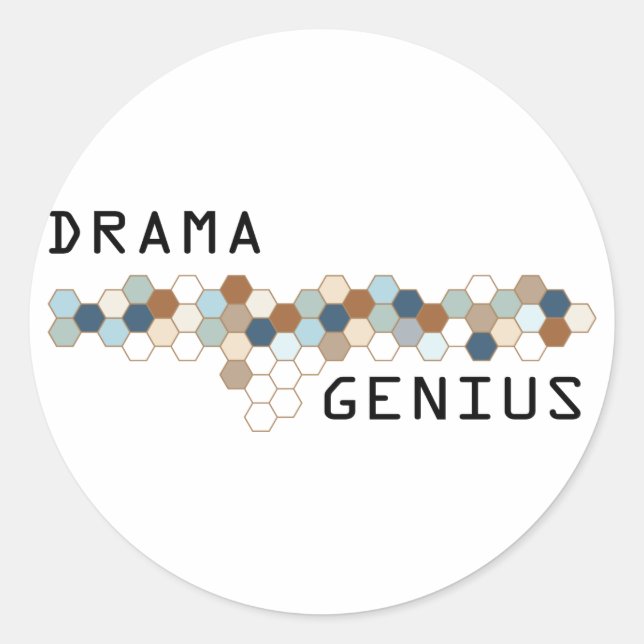 Adesivo Redondo Drama Genius (Frente)
