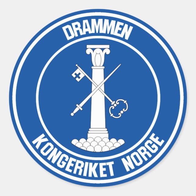 Adesivo Redondo Drammen Round Emblem (Frente)