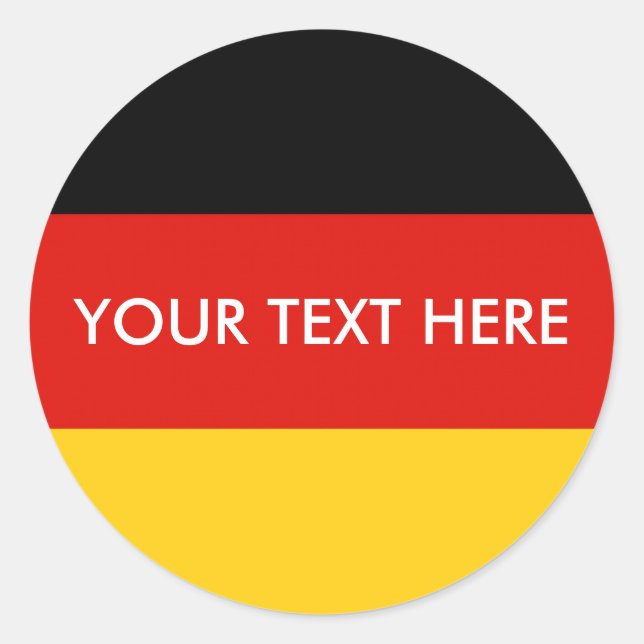 Adesivo Redondo Drapeau Allemagne tricolore (Frente)