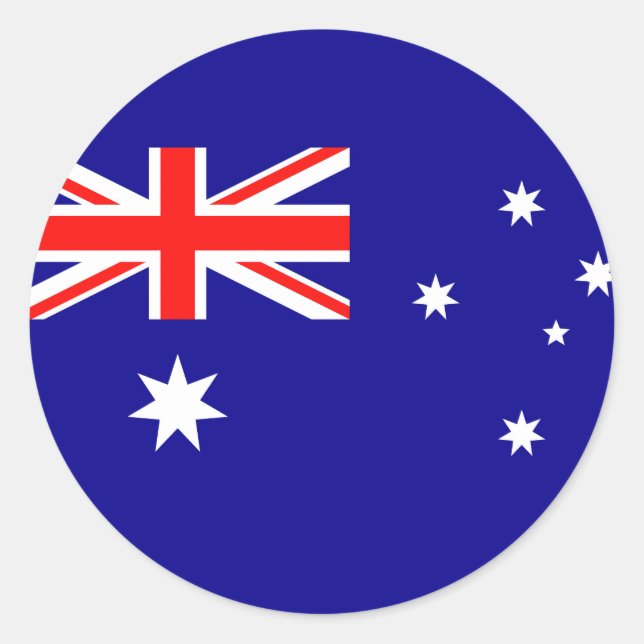 Adesivo Redondo Drapeau Australie (Frente)
