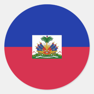 Adesivo Redondo Drapeau d'Haïti - Bandeira do Haiti